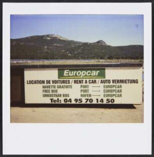 Werbeschild einer Autovermietung