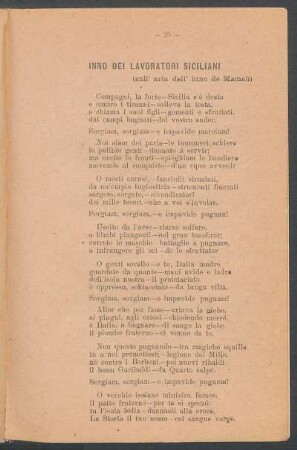 Inno dei lavoratori siciliani : (Sull'aria dell'inno de Mameli)