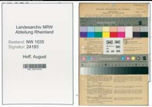 Entnazifizierung August Hoff , geb. 13.05.1901 (Steiger)