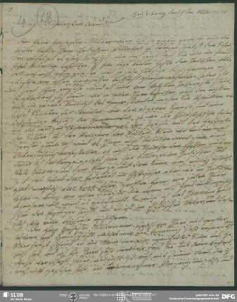 Eigenh. Brief von Sophie Bernhardi an August Wilhelm von Schlegel, Heidelberg, 19.10.1821