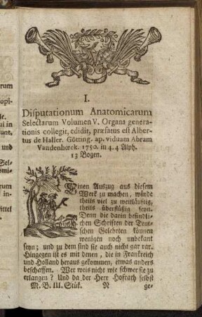 I. Disputationum Anatomicarum Selectarum Volumen V. - II. Needham observ. microscopiques.