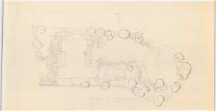 Garten Dir. Harald Schweitzer, Berlin-Grunewald: Lageplan mit Gartenplan 1:100