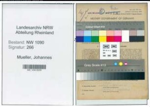 Entnazifizierung Johannes Mueller , geb. 22.03.1915 (Foerster)