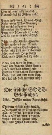 40. Die fröhliche Gott-Gelassenheit