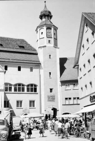 Wangen im Allgäu: Torturm (Ratsloch) im Rathaus