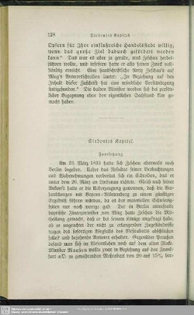 Siebentes Kapitel. Fortsetzung