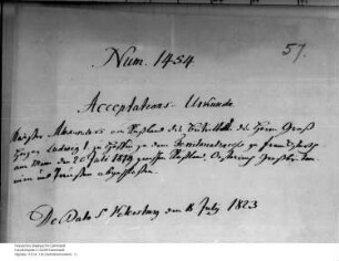 Beitritt Hessens zum Frankfurter Vertrag vom 20. Juli 1819. (Ratifikation Rußland)
