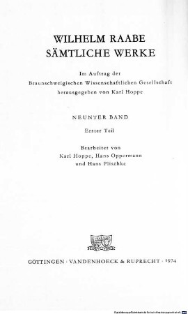 Sämtliche Werke, 9,1. Erzählungen