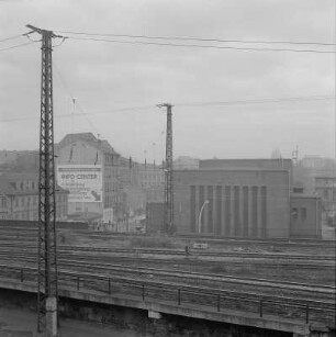 Dresden-Altstadt, Könneritzstraße/Wettiner Platz. Heizkraftwerk Mitte (1895; 1927-1928, P. Wolf), Westseite