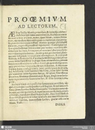 Prooemium ad Lectorem