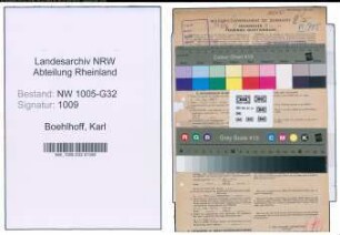 Entnazifizierung Karl Boehlhoff , geb. 11.03.1886 (Stadtinspektor)