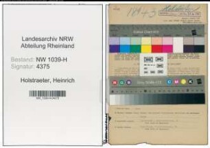 Entnazifizierung Heinrich Holstraeter , geb. 21.09.1904 (Lehrer)