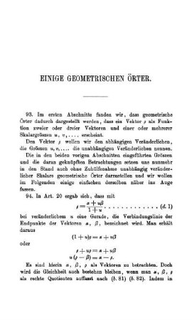 Vierter Abschnitt. Einige geometrische Örter.