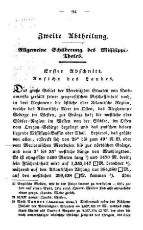 Zweite Abtheilung - Allgemeine Schilderung des Missisippithales . Erster Abschnitt: Ansicht des Landes