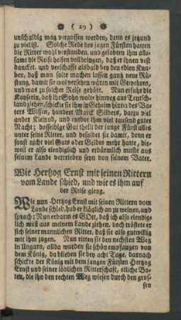 Wie Hertzog Ernst mit seinen Rittern vom Lande schied, und wie es ...