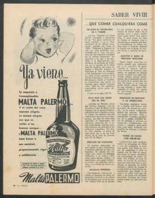 Saber vivir es la clave : ...Que come cualquiera come ...Que beber cualquiera bebe