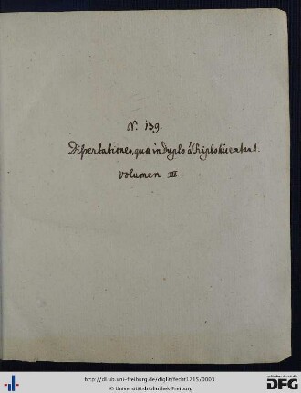 Titelblatt des gesamten Bandes.