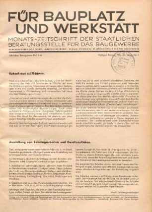 Ausstellung von Lehrlingsarbeiten und Gesellenstücken