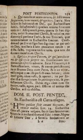 251-263, Hebdomada II. Post Pentecosten.