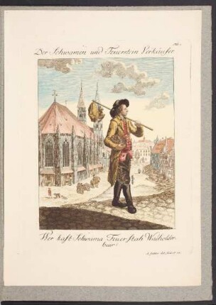 Tab: 6 Der Schwamen und Feuerstein Verkäufer. - Sankt Sebald, Nürnberg; Moritzkapelle, Nürnberg; Evangelisch-Lutherische Kirchengemeinde Sankt Sebald, Nürnberg, Pfarrhof