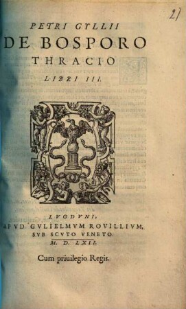 De Bosporo Thracio : libri III
