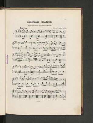 Fledermaus-Quadrille nach Motiven der gleichnamigen Operette.