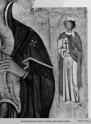 Thronende Madonna mit zwei Heiligen