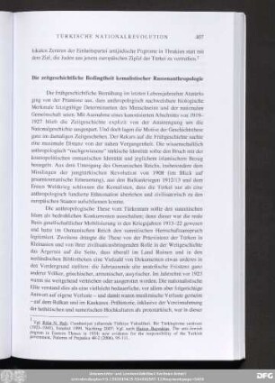Die zeitgeschichtliche Bedingtheit kemalistischer Rassenanthropologie