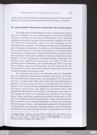 Die zeitgeschichtliche Bedingtheit kemalistischer Rassenanthropologie
