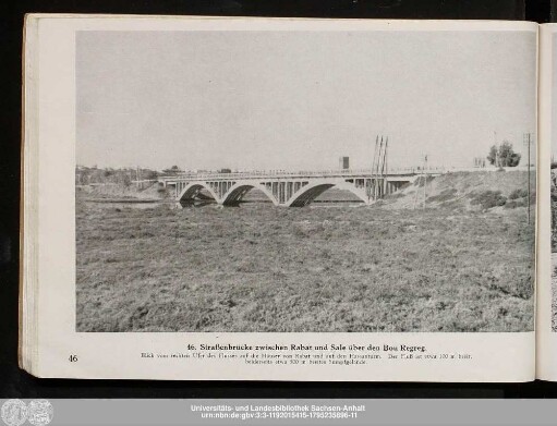 46. Straßenbrücke zwischen Rabat und Sale über den Bou Regreg.
