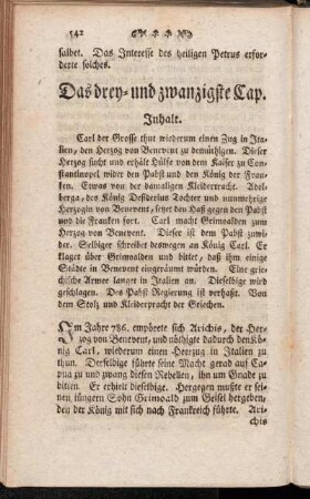 Das drey- und zwanzigste Capitel.