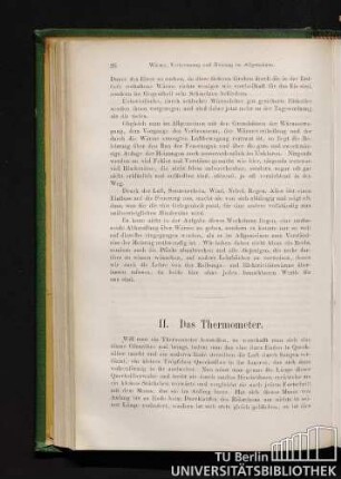 II. Das Thermometer.