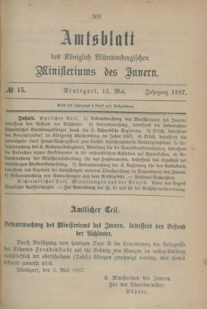 No. 15 - 21. = 13. Mai - 14. Juli