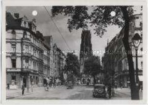 Köln, Neusser Straße mit Agneskirche