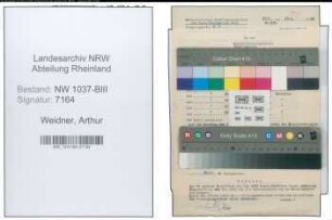 Entnazifizierung Arthur Weidner , geb. 09.09.1876 (Buergermeister)