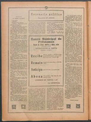 Escenario político : Caracteres del ambiente