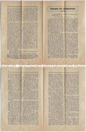Flugschrift mit dem Text einer Predigt - Sachkonvolut