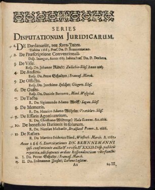 Series Disputationum Iuridicarum.