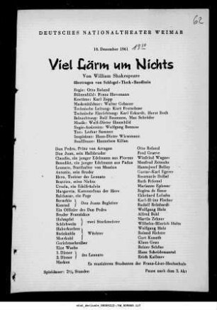 Viel Lärm um Nichts