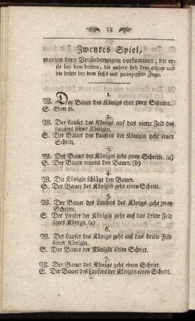 Zweytes Spiel, worinn drey Veränderungen vorkommen; ...