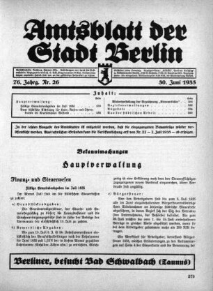 1935,26: Nr. 26, 30. Juni 1935