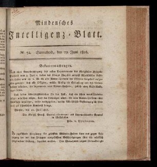 Mindensches Intelligenz-Blatt
