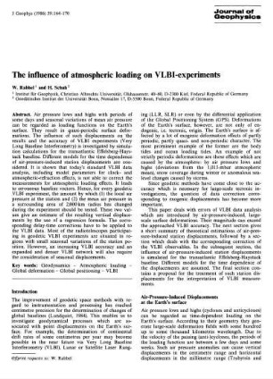 The influence at atmospheric loading on VLBI-experiments