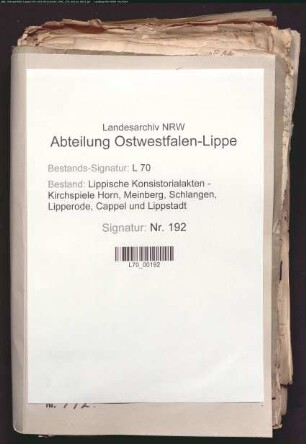 Besetzung der Pastorenstelle