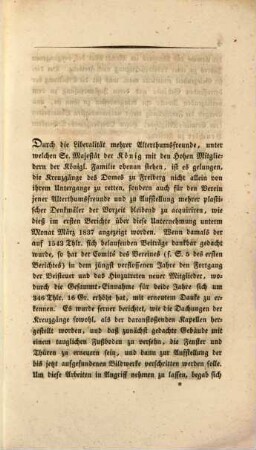 Zweiter Bericht über die Begründung eines Museums vaterländischer Alterthümer in den Kreuzgängen des Doms zu Freiberg