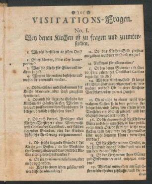 Visitations-Fragen