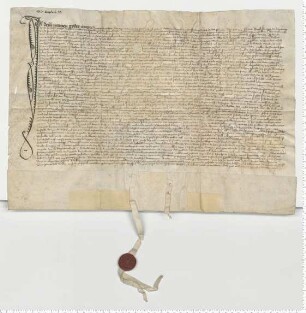 Testament des Bürgers Hans Bock, besiegelt durch die Ratsmannen Lenhart Tobing und Ludelef Stoterogge.