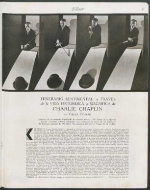 Itinerario sentimental a través de la vida pintoresca y magnífica de Charlie Chaplin