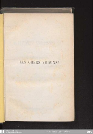 Les chers voisins!