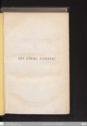 Les chers voisins!